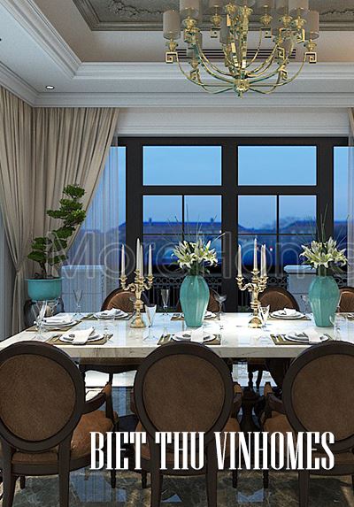 Thiết kế nội thất biệt thự tân cổ điển tại Vinhome Central Park 