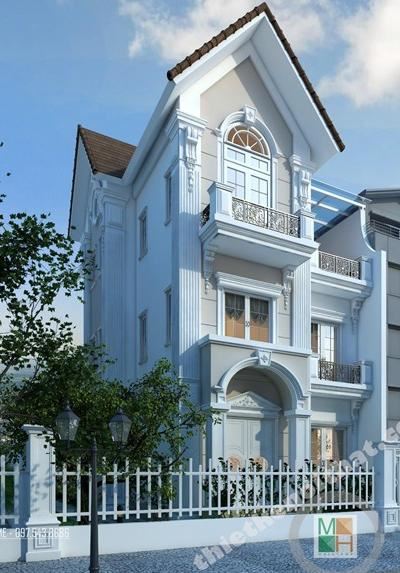 Mẫu thiết kế biệt thự Vinhomes Riverside tân cổ điển - anh Hải