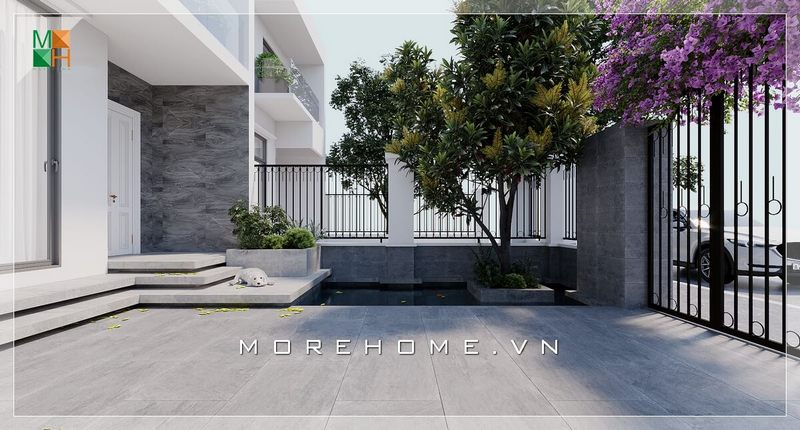 hợp lý.
Thiết kế kiến trúc ngoại thất biệt thự phong cách hiện đại với hồ cá và cây xanh có thể tạo ra một không gian thoải mái, thư giãn cho con người. Ngoài ra, nếu biết cách bố trí hợp lý, xây dựng hồ cá trước nhà còn có thể mang lại lợi ích tài lộc cho gia chủ.