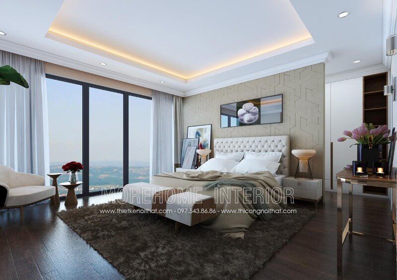Mẫu giường ngủ có thiết kế bọc sofa phong cách hiện đại được nhiều người ưa thích.