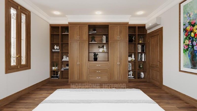 của bạn
Mẫu tủ gỗ óc chó với tông màu nâu sáng có thiết kế áp tường độc đáo sẽ làm nên sự khác biệt cho biệt thự của bạn.