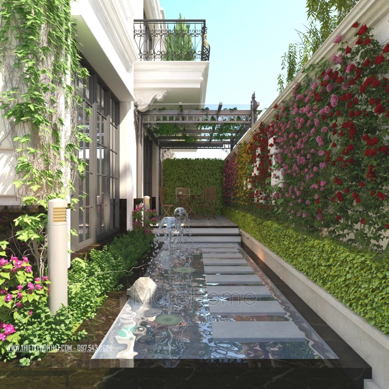 Mẫu thiết kế biệt thự sân vườn đẹp Mẫu thiết kế biệt thự sân vườn đẹp
